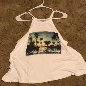 california dreaming tank top. never worn